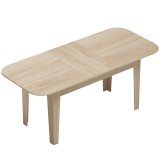 HOMCOM Masă Ovală Extensibilă pentru Dining, 140-180 cm, Stejar | Aosom Romania