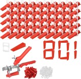 Cumpara ieftin Set nivelare gresie si faianta 801 piese , 700 clipsuri, 100 pene, 1 cleste de montaj Montaj rapid si precis pe perete si podea