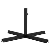 Outsunny Bază &icirc;n Cruce pentru Umbrelă cu St&acirc;lpi de &Oslash;38/48 mm și Șurub Lateral, 100x100x75 cm, Negru | Aosom Romania
