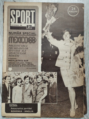 Revista SPORT nr. 21 - Noiembrie 1968 - Numar special JO Mexico foto