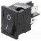 Intrerupator OFF-ON, 2 pozitii, DPST, BULGIN - H8550VBBB076W
