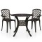 Set mobilier bistro, 3 piese, bronz, aluminiu turnat
