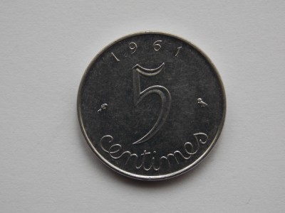 5 CENTIMES 1961 FRANTA foto