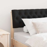 VidaXL Tăblie tapițată Negru 90 cm Lemn de pin masiv 879196