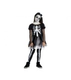Costum carnaval Schelet pentru fete marime 130/140 cm (9-10 ani)