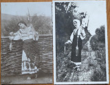4 carti postale interbelice , costume populare romanesti, Fotografie, Romania 1900 - 1950