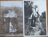 4 carti postale interbelice , costume populare romanesti, Fotografie, Romania 1900 - 1950