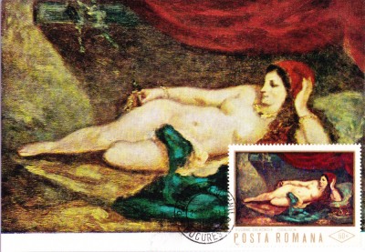 AMS - ILUSTRATA MAXIMA EUGENE DELACROIX - ODALISCA, PRIMA ZI A EMISIUNII 1971 foto