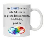 Cana alba personalizata &quot;UN GINERE ...&quot;, INOVATIX&reg;. 330ml