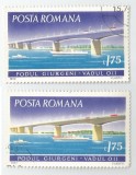 Rom&acirc;nia, LP 795/1972, Poduri, deplasare culoare, eroare, oblit., Stampilat