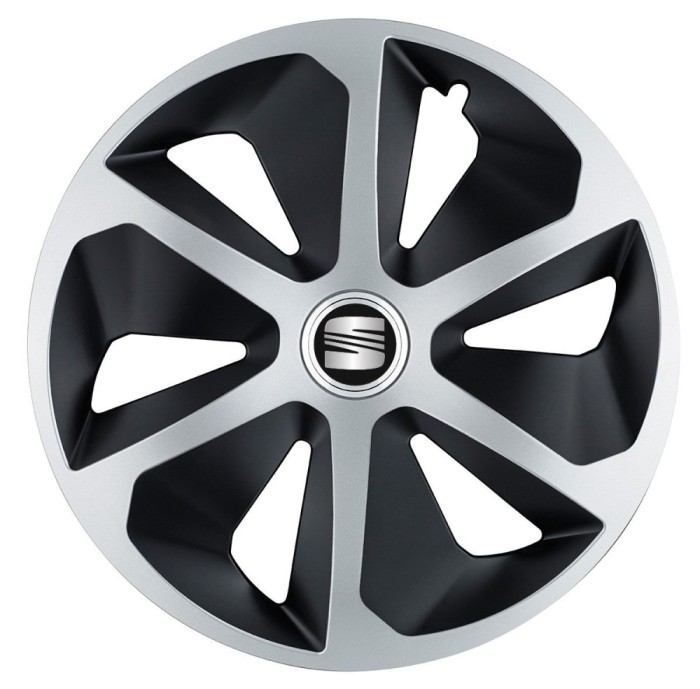 Set 4 capace roti Roco Gri-Negru R17 pentru gama auto Seat