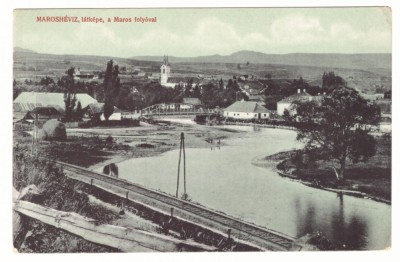 3489 - TOPLITA, Harghita, railway, bridge, panorama - old postcard - unused foto