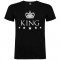 Tricou barbati King, 100% Bumbac, negru/alb