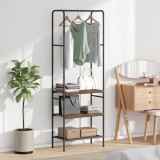 vidaXL Suport pentru haine cu rafturi Lemn vechi 60 x 30 x 171 cm