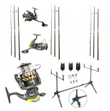 3 Lansete Crap 3,90m, 3 Segm,3 Mulinete Glamour 7000,Rod Pod,Senzori