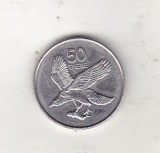 bnk mnd Botswana 50 thebe 2001 unc , pasare