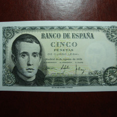 SPANIA 5 PESETAS 1951 UNC