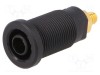 Conector banană 4mm soclu 32A neagră aurit 32mm SCH&Uuml;TZINGER