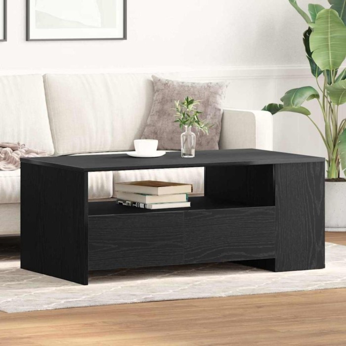 vidaXL Masă de cafea Stejar negru 102 x 55 x 43.5 cm Lemn compozit 862733
