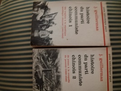 J. Guillermaz Histoire du parti communiste chinois des origines a la republique sovietoque chinois (1921-1934) vol. 1-2 foto