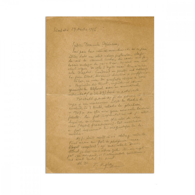T. Arghezi, scrisoare pentru A. I. Ștefănescu, 17 martie 1956 foto