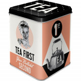 Cutie metalica pentru ceai Tea First, Nostalgic Art Merchandising
