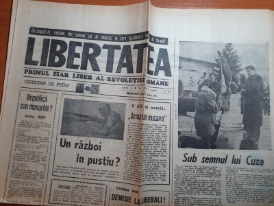 ziarul libertatea 23 - 24 ianuarie 1991-ion voicu,un artist care invinge timpul foto