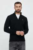 Cumpara ieftin Gant pulover de bumbac culoarea negru