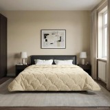 vidaXL Duvet de iarnă Crem 240 x 260 cm Microfibră și fleece Teddy 42026372