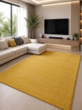 Covor Kolibri 11000-150, Marime 80 x 150 cm, Galben, Inaltime Fir 9 mm, Antialergic, Polipropilena, Living, Dormitor, Sufragerie, Birou