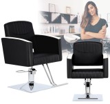 Scaun de coafat Cruz hidraulic rotativ pentru salonul de coafură Suport cromat scaun de coafor