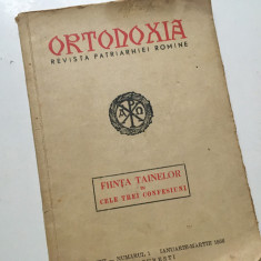 Ortodoxia nr.1/1956-Ființa tainelor in cele 3 confesiuni.Texte pr.D.Staniloae...