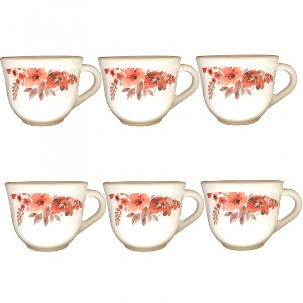 Set 6 Cesti Cafea Opal Alb Model EVA 220ml DNC56135