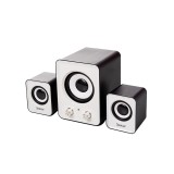 BOXE SPACER 2.1, RMS: 11W (2 x 3W + 5W), control volum, USB power, black &amp;amp; white, &quot;SPB-807&quot; (timbru verde 2.00 lei)