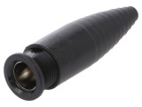 Soclu mini brichetă auto 16A negru