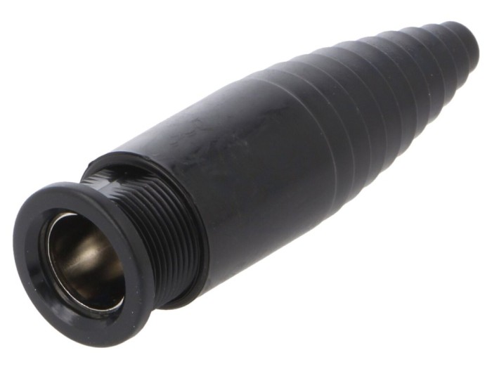 Soclu mini brichetă auto 16A negru