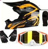 Set casca moto-atv-trotineta-enduro+Ochelari+Manusi+Cagula ,marimi disponibile S,M si L