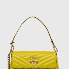 Tory Burch poseta de piele culoarea verde