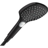 Para de dus mobila cu 3 jeturi, negru mat, Hansgrohe Raindance Select E 120