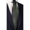 Cravata Matase Naturala Verde, Nod Contrastant, Model Unicat, 148cm, Made in Italy, Cutie Cadou