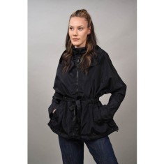 GEACA SCURTA FOITA TIP TRENCI CU SNUR IN TALIE BONO Negru S-M