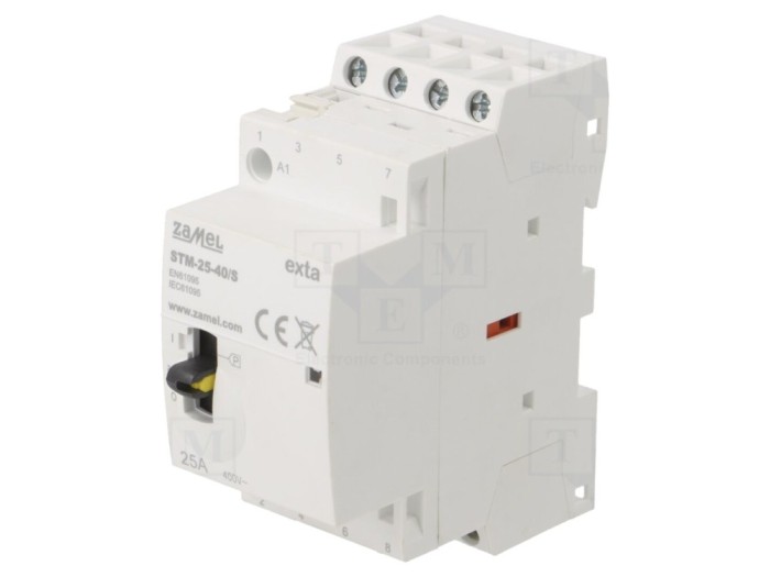 Contactor modular 25A 230VAC, 4 poli NO