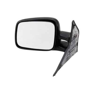 Oglinda exterioara VW Transporter (T4)/Caravelle/Multivan 07.1990-03.2003 Partea Stanga Crom Plana Manuala Fara Incalzire, carcasa neagra foto