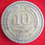 (M1494) MONEDA CHILE - 10 CENTESIMOS 1966