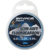 Fir Fluorocarbon SAVAGE GEAR Semi Soft Sea Bass 0.29mm, 30m, 4.79kg, transparent