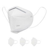 Set 3 masti de protectie KN95 pentru adulti, filtrare ridicata minimum 95%, de unica folosinta, culoare alba