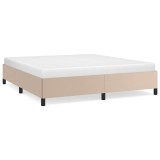 Cumpara ieftin Cadru de pat fara saltea, cappuccino, 160x200 cm, piele ecologica