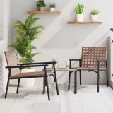 VidaXL Scaune de grădină, 2 buc., negru, 79x56x73,5 cm, poliratan