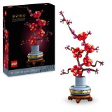 LEGO Icons Flori de Prun 10369, Set Constructie Decorativa pentru Adulti, 327 Piese, Joc Creativ cu Floare Lemnoasa si Ghiveci