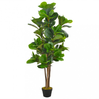 Plantă Artificială Ficus Cu Ghiveci Verde 152 cm 280173 foto